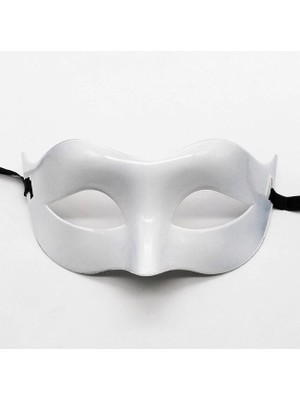 Mabelme Store Mey Ithalat® Beyaz Renk Masquerade Kostüm Partisi Venedik Balo Maskesi