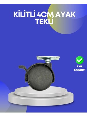 Aesco Dolap ve Raflar Için 4 cm Kilitli Tekerlek Tekli