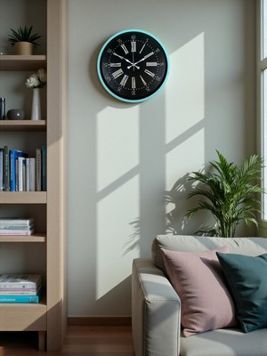 Mabelme Store 36 cm Turkuaz Dekoratif Duvar Saati