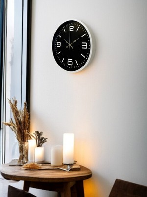Mabelme Store 36 cm Beyaz Modern Dekoratif Duvar Saati