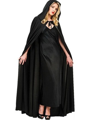 Mabelme Store Mey Ithalat® Siyah Yakalı Pelerin - Vampir Pelerin - Dracula Pelerin 90 cm