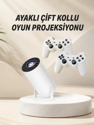 Aesco Taşınabilir Android Projeksiyon Ayaklı Çift Kollu 4K Çözünürlüklü Sinema Projeksiyonu