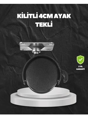 Aesco Kilitli 4 cm Evrensel Tekerlek Ayak Tek Adet