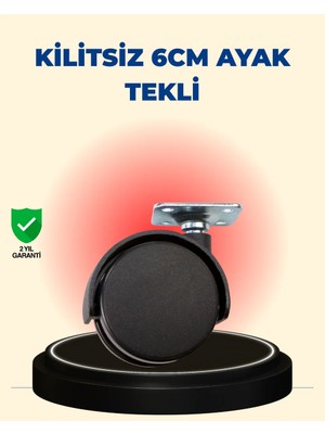 Aesco Masa ve Sehpa Için 6 cm Kilitsiz Ayak Tekli