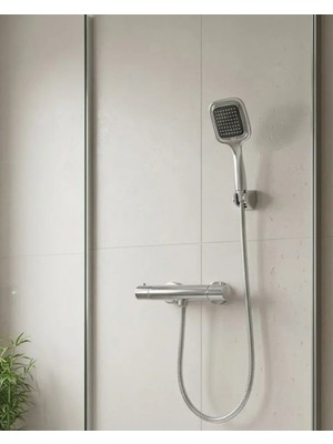 Aesco Çok Fonksiyonlu Siyah El Duşu Seti Spiral Hortum ve Duş Askısı Banyo Duş Başlığı