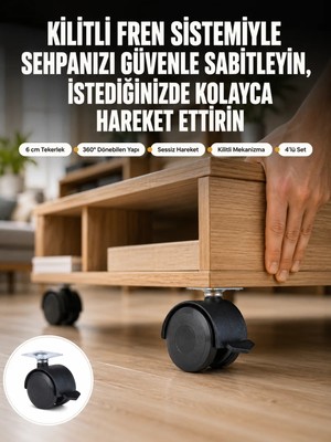 Aesco Sehpa ve Restoran Arabası Için Kilitli Ayak 4’lü