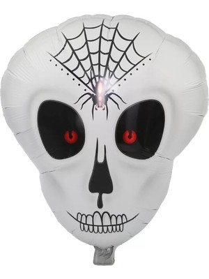 Aesco Örümcek Ağ Desenli Iskelet Folyo Balon