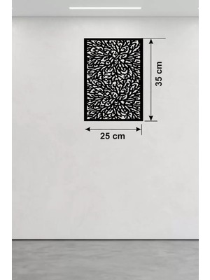 Mabelme Store Mey Ithalat® Soyut Mercan ve Hücre Dokulu Ahşap Duvar Tablosu - 25X35 cm Lazer Kesim Dekoratif Pano