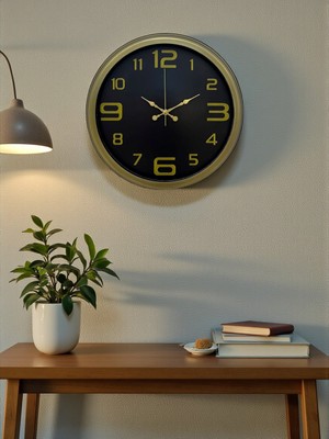 40 cm Metal Eskitme Vintage Duvar Saati