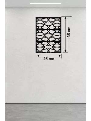 Mey Ithalat® Geometrik Soyut Tasarım Ahşap Duvar Tablosu - 25X35 cm Lazer Kesim Modern Pano