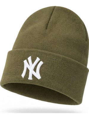 Ny Logolu Unisex Kışlık Bere Pamuk Akrilik Karışım Yumuşak Dokulu, Tek Beden