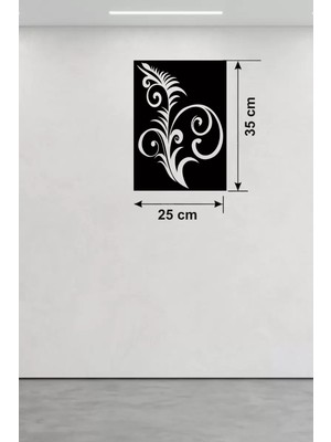 Mey Ithalat® Geleneksel Çiçek Desenli Ahşap Duvar Tablosu - 25X35 cm Lazer Kesim Dekoratif Pano