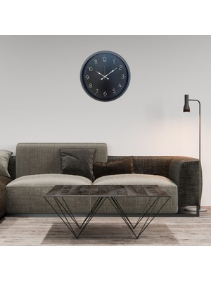 Siyah Elegance 52 x 52 cm Duvar Saati
