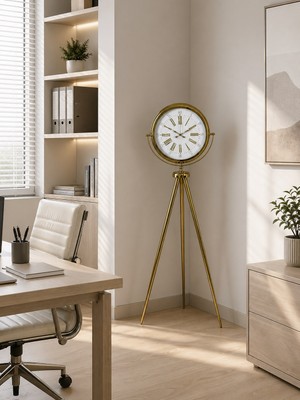 Aura Gold Tripod Ayaklı Dekoratif Saat