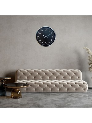 Krom Arapça Rakamlı 52 x 52 cm Duvar Saati