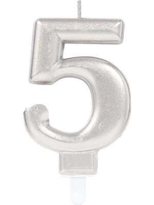 Mey Ithalat® 5 Rakam Mum Gümüş Renk