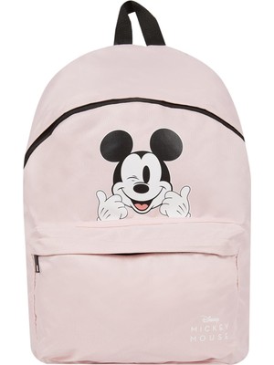 Kadın Unisex Disney Mickey &amp; Minnie Okul Sırt Çantası, Pembe, Tek Beden