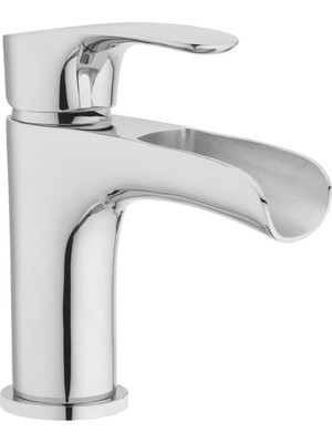 H07L-412-AV-CH Banyo Lavabo Bataryası Şelale Tek Kolu Krom
