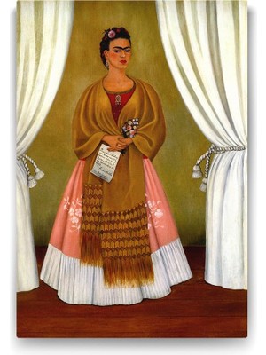 Frida Kahlo - Dedicated To Leon Trotsky Tablosu - 100X140CM
