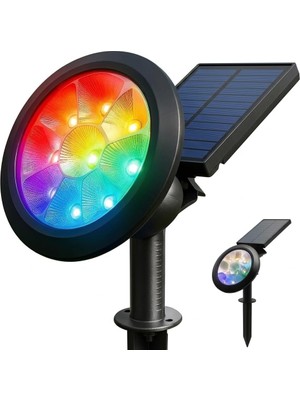 18W LED Solar Kazıklı Çim Armatür Cata Güneş Enerjili LED Işık Çim Lambası Bahçe Ağaç �