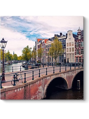 Amsterdam Köprü Kanal Tablosu 70 x 70