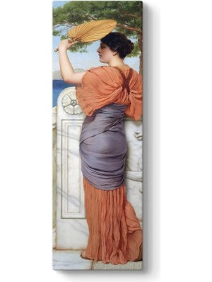 John William Godward - On The Balcony Tablosu 30 x 90