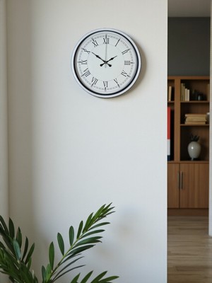 KSB Store 36 cm Beyaz Roman Rakamlı Duvar Saati