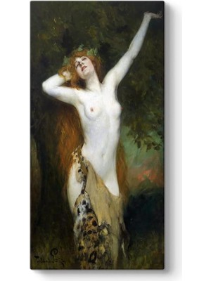 Ferdinand Leeke - Bacchante Tablosu 50 x 100