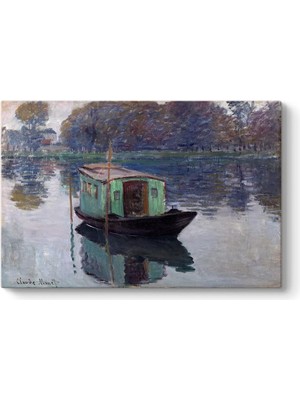 Claude Monet - The Studio Boat Tablosu 45 x 30
