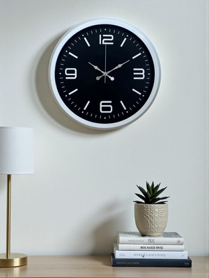KSB Store Prime White 40  cm Metal Modern Duvar Saati