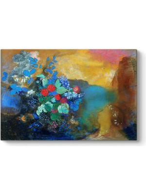 Redon - Ophelia Among The Flowers Tablosu 90 x 90