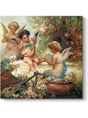 Hans Zatzka - Musician Angels Tablosu 80 x 80