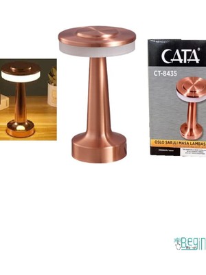 Cata Rose (Bakır) Dokunmatik Şarjlı LED Masa Lambası CT-8435