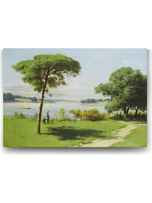 Hoca Ali Rıza - Manzara Tablosu - 60X40CM