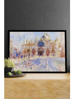 (PSTER14754) The Piazza San Marco-Auguste Renoir Sanatsal Çerçeveli Tablo 21 x 30