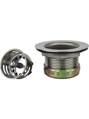 Plumb Pak 878PC Paslanmaz Çelik Bar Lavabo Süzgeci, Sepetli, 5-6.4 cm Açıklık, Parlak Krom