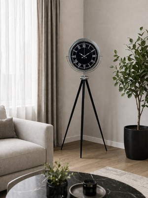 KSB Store Regal Krom Tripod Ayaklı Saat