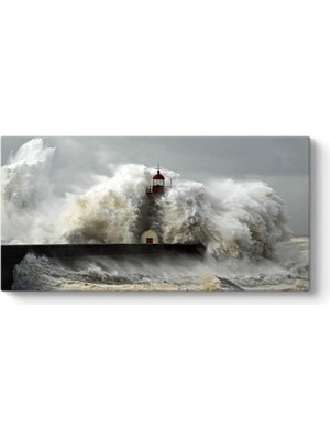 Fırtına ve Deniz Feneri Tablosu 120 x 60