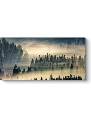 Sisli Orman Manzarası Tablosu 100 x 50
