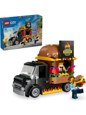 LEGO City Hamburger Kamyonu 60404-5 Yaş ve Üstü Kız ve Erkek Çocuklar Için Satıcı Mini Figü