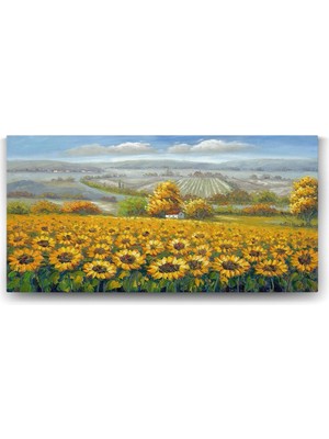 Ayçiçeği Tarlası Tablosu - 120X60CM