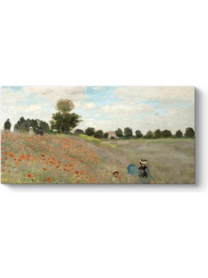 Claude Monet - Poppy Field Tablosu 120 x 60