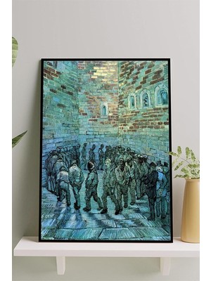 (PSTER14784) Tutuklular Çemberi - Van Gogh Sanatsal Çerçeveli Tablo 30 x 40