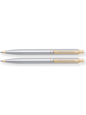 Sheaffer 325-9 Sentinel Tükenmez Kalem & Versatil Kalem Set Krom Altın