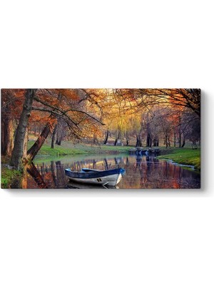 Sonbahar Göl Kenarı Tablosu 60 x 30