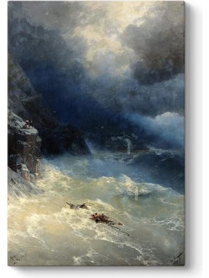 Ivan Ayvazovski - Fırtına Tablosu 80 x 125