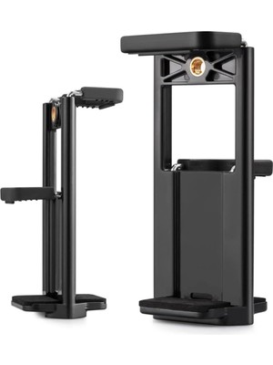 Tutucu 2in1 Telefon Tutucu Standart Vidalı Yatay Dikey Kullanım Tüm Tripodlara Uyumlu