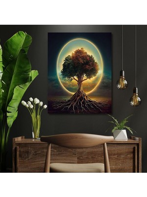 Dolunay Tablosu 129 x 70-4 Parçalı