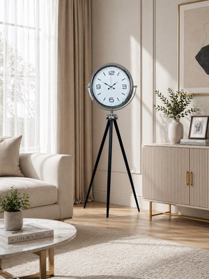 KSB Store Krom Sade & Şık Tripod Ayaklı Saat
