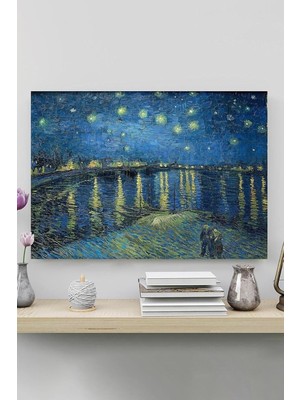(PSTER20153) Ren Nehrinde Yıldızlı Bir Gece - Van Gogh Sanatsal Poster 30 x 40